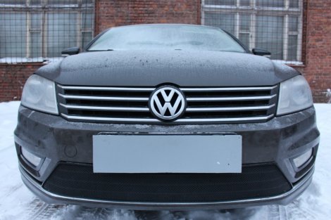 Защитная сетка радиатора ProtectGrille Style для Volkswagen Passat B7 (2010-2015 Черная)
