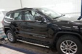 Пороги алюминиевые (Emerald Black) для Jeep Gr. Cherokee (кроме SRT)