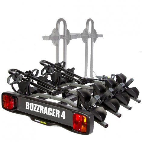 Велобагажник с замком Buzzrack Buzzracer 4 на фаркоп (на 4 велосипеда)