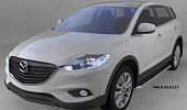 Пороги алюминиевые (Ring) для Mazda CX9