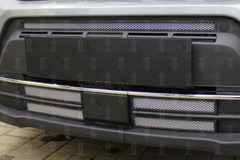 Защитная сетка радиатора ProtectGrille Standart 4 части нижняя для Suzuki Vitara (2018-н.в. Хром)