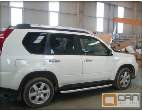 Пороги алюминиевые (Alyans) для Nissan X-Trail