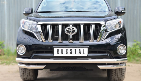 Передняя защита Russtal для Toyota Land Cruiser Prado 150 (2013-2017)