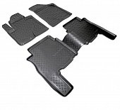 Ковры салонные полиуретан "NorPlast" для Hyundai Santa Fe (2010-2012) черные