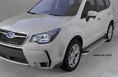 Пороги алюминиевые (Opal) для Subaru Forester