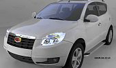 Пороги алюминиевые (Opal) для Geely  Emgrand X7