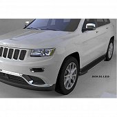 Пороги алюминиевые (Onyx) для Jeep Gr. Cherokee (кроме SRT)