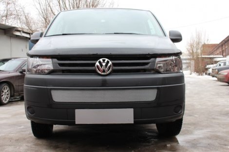 Защитная сетка радиатора ProtectGrille для Volkswagen T5 Transporter (2009-2015 Хром)