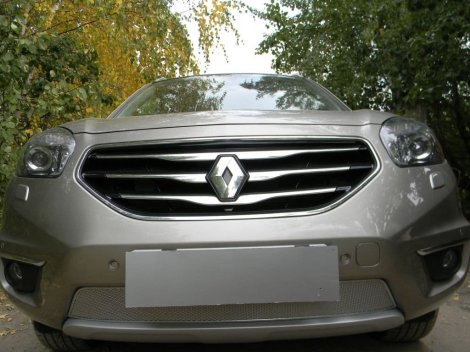 Защитная сетка радиатора ProtectGrille Premium для Renault Koleos (2012-2015 Хром)