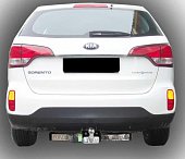 Фиксированный фаркоп Leader Plus H224-F(N) с нержавеющей пластиной для KIA Sorento (2012-2015)