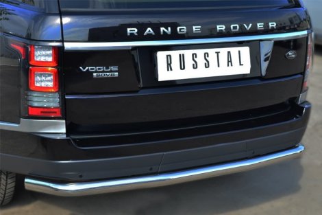 Защита заднего бампера Russtal d63 (секции) для Land Rover Vogue