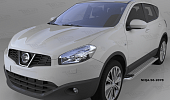Пороги алюминиевые (Opal) для Nissan Qashqai (2006-2009)