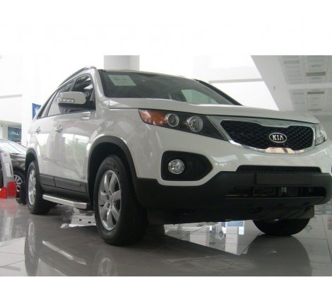 Пороги алюминиевые (Alyans) для Kia Sorento