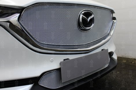 Защитная сетка радиатора ProtectGrille Premium нижняя для Mazda CX-5 (2017-н.в.) хром