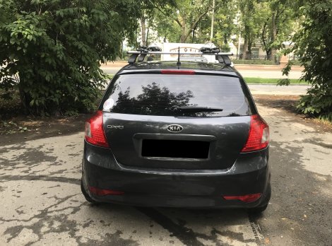 Багажник Атлант на аэродинамических дугах для Kia Ceed 5-дв хетчбэк (2006-2012)