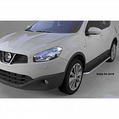 Пороги алюминиевые (Ring) для Nissan Qashqai