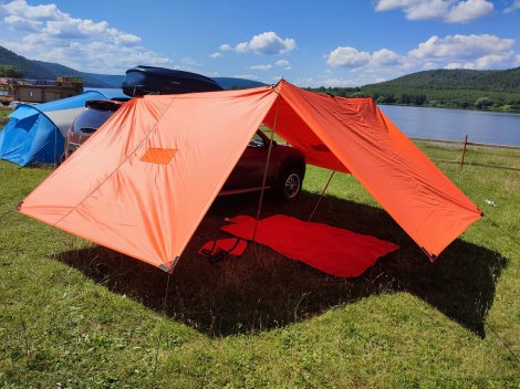Автомобильная тент-палатка "Маркиза Арм" три стенки, оранжевый