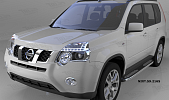 Пороги алюминиевые (Zirkon) для Nissan X-Trail