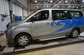 Пороги алюминиевые (Sapphire Silver) для Hyundai H1