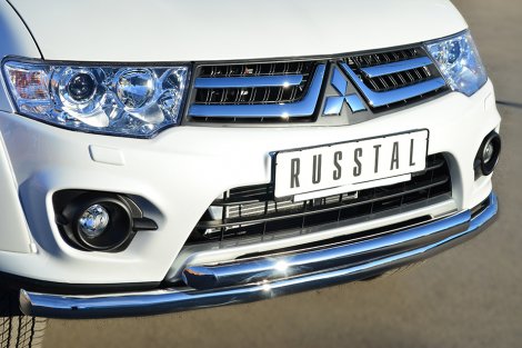 Передняя защита Russtal для Mitsubishi Pajero Sport (2013-2015)