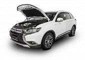 Газовые упоры (амортизаторы) капота АвтоУпор UMIOUT021 для Mitsubishi Outlander (2013-2022)