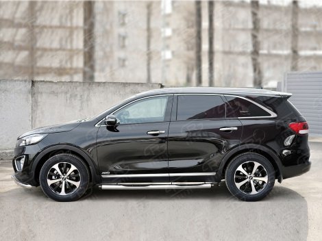 Пороги 76мм Russtal для Kia Sorento Prime (2015-2018)