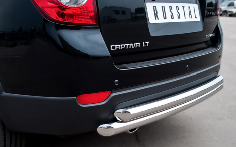 Защита заднего бампера D63xD63 (дуга) "RUSSTAL" для Chevrolet Captiva