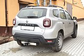 Съемный фаркоп PTGroup под квадрат 50х50 с нерж. накладкой для Renault Duster (2021-н.в.)