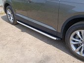 Пороги алюминиевые TCC для Audi Q7 (2015-н.в.)