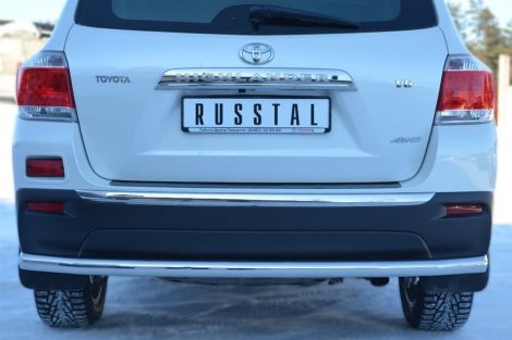 Защита заднего бампера Russtal d63 (секции) для Toyota Highlander