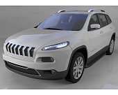 Пороги алюминиевые (Sapphire Black) для Jeep Cherokee Trailhawk