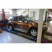 Пороги алюминиевые (Alyans) для Renault Duster