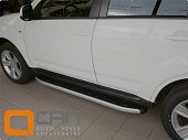 Пороги алюминиевые (Alyans) для Mitsubishi Outlander (2006-2009)