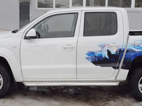 Пороги труба Russtal для Volkswagen Amarok