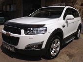 Пороги алюминиевые (Corund Silver) для Chevrolet Captiva (2006-2011)