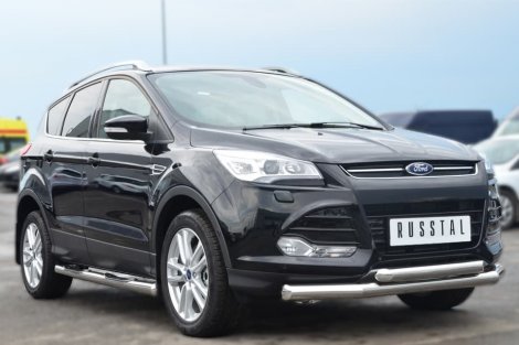 Пороги Russtal стальная труба для Ford Kuga (2012-2016)