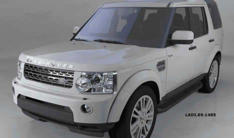 Пороги алюминиевые (Corund Black) для Land Rover Discovery 4