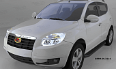 Пороги алюминиевые (Corund Black) для Geely Emgrand X7