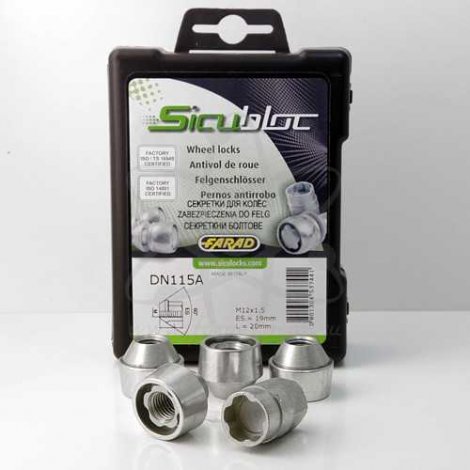 Секретки для оригинальных дисков Farad SicuBloc DN115A для Kia Opirus