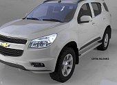 Пороги алюминиевые (Opal) для Chevrolet TrailBlazer (2012-н.в.)