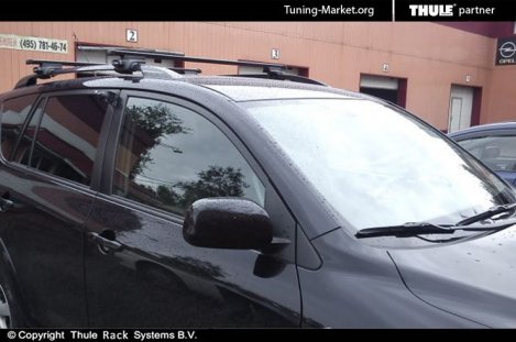 Багажник Thule SquareBar Evo на стальных дугах для Toyota RAV 4 (2005-2012)