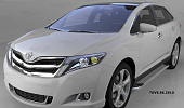 Пороги алюминиевые (Opal) для Toyota Venza