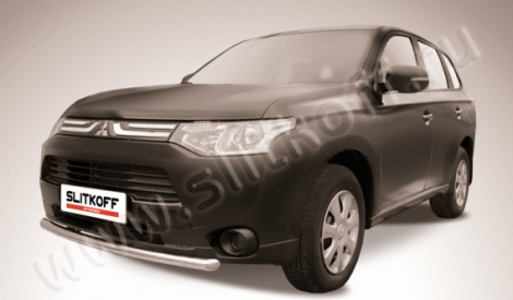 Защита переднего бампера Slitkoff для Mitsubishi Outlander (2012-2015)