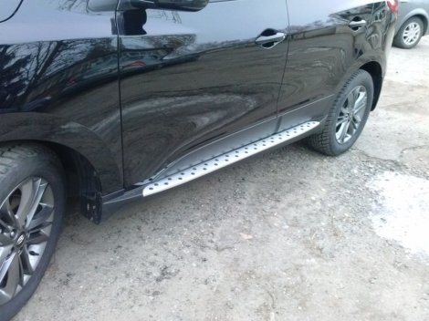Пороги BMW style интегрированные для Hyundai ix35