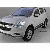 Пороги алюминиевые (Ring) для Chevrolet TrailBlazer (2012-н.в.)