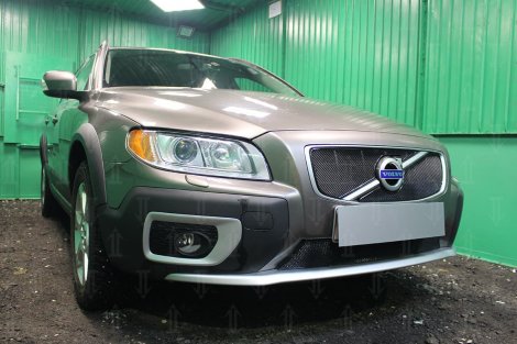 Защитная сетка радиатора ProtectGrille Optimal нижняя для Vovlo XC70 (2007-2013 Черная)