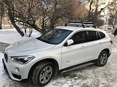 Багажник Turtle AIR-2 Silver на аэродинамических дугах для BMW X1 (2015-2022)