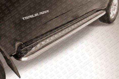 Пороги Slitkoff стальная труба для Chevrolet TrailBlazer (2012-н.в.)