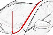 Водосток лобового стекла для Renault Koleos (2008-2017)
