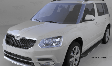 Пороги алюминиевые (Onyx) для Skoda Yeti